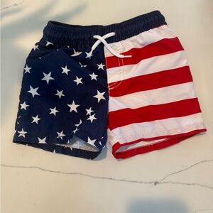Oshkosh American flag 3T swim shorts
